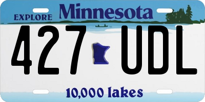 MN license plate 427UDL