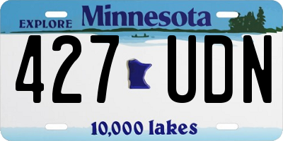 MN license plate 427UDN