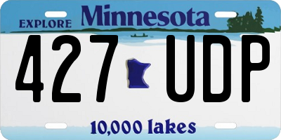 MN license plate 427UDP