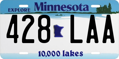 MN license plate 428LAA