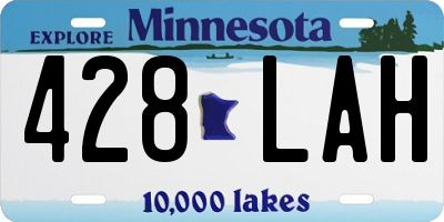 MN license plate 428LAH