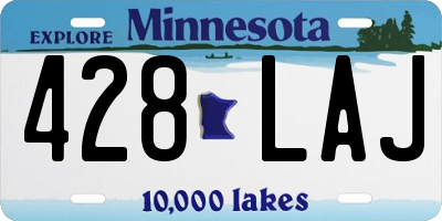 MN license plate 428LAJ