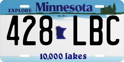 MN license plate 428LBC