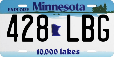 MN license plate 428LBG