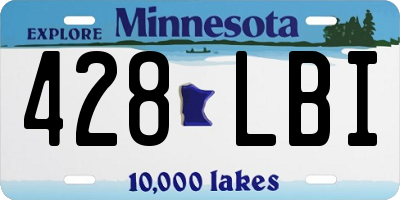 MN license plate 428LBI