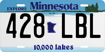 MN license plate 428LBL