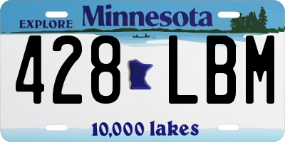 MN license plate 428LBM