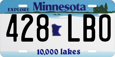 MN license plate 428LBO