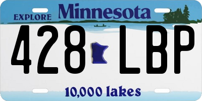 MN license plate 428LBP