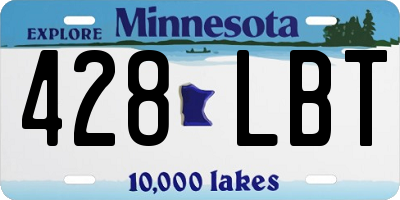 MN license plate 428LBT