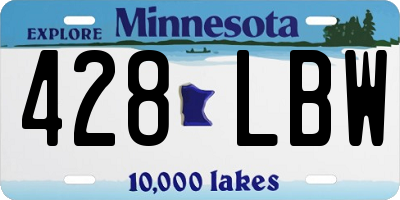 MN license plate 428LBW