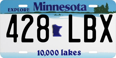 MN license plate 428LBX