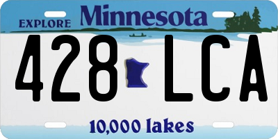 MN license plate 428LCA