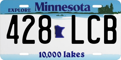 MN license plate 428LCB