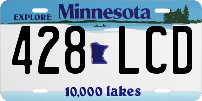 MN license plate 428LCD