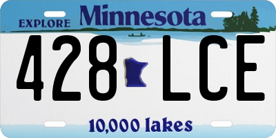MN license plate 428LCE