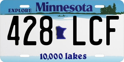 MN license plate 428LCF