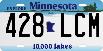 MN license plate 428LCM