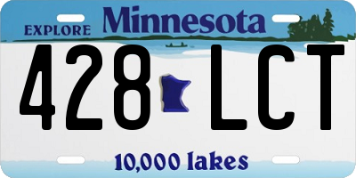 MN license plate 428LCT