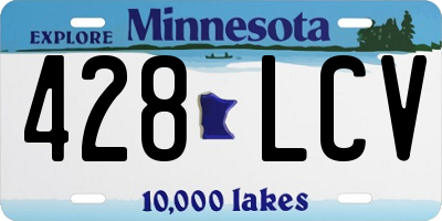 MN license plate 428LCV