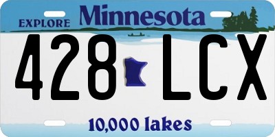 MN license plate 428LCX