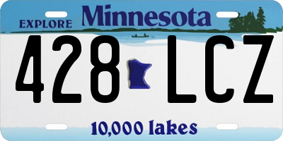 MN license plate 428LCZ