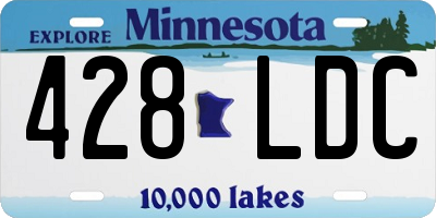 MN license plate 428LDC