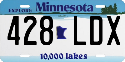 MN license plate 428LDX