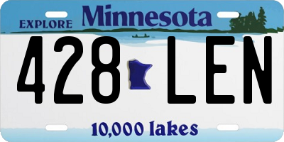 MN license plate 428LEN