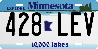 MN license plate 428LEV