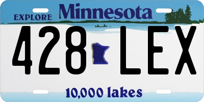 MN license plate 428LEX