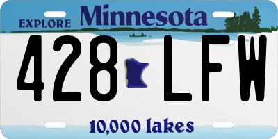 MN license plate 428LFW