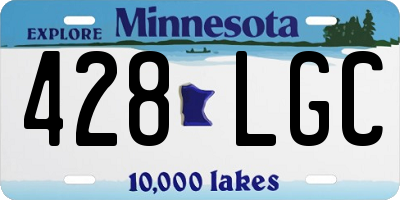 MN license plate 428LGC