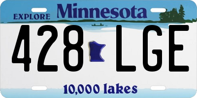 MN license plate 428LGE