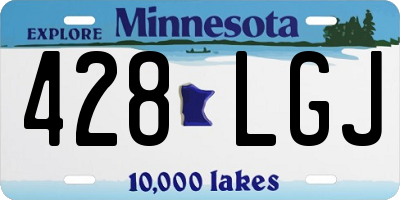 MN license plate 428LGJ