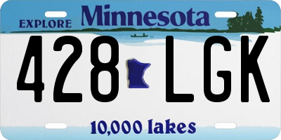 MN license plate 428LGK