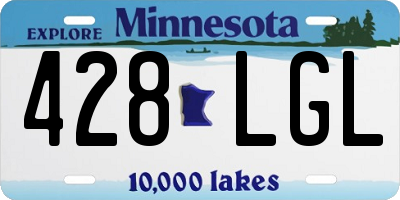 MN license plate 428LGL