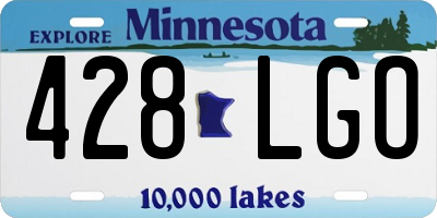 MN license plate 428LGO