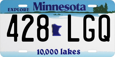 MN license plate 428LGQ