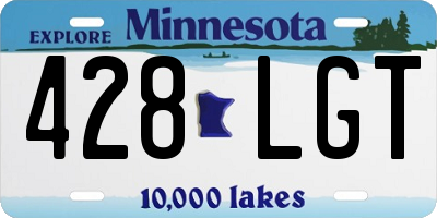 MN license plate 428LGT