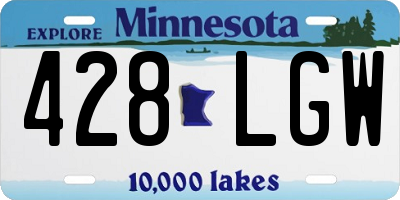 MN license plate 428LGW