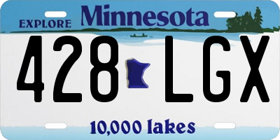 MN license plate 428LGX