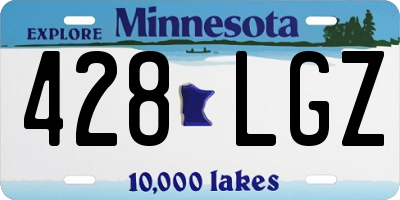 MN license plate 428LGZ