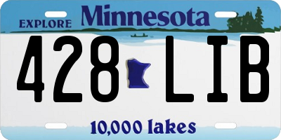 MN license plate 428LIB