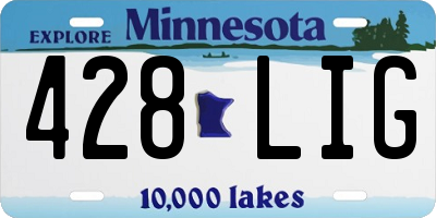MN license plate 428LIG