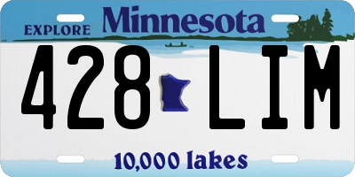MN license plate 428LIM