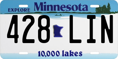 MN license plate 428LIN