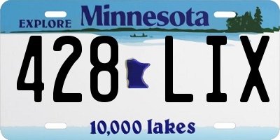 MN license plate 428LIX
