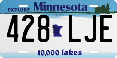MN license plate 428LJE