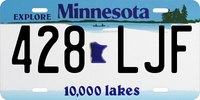 MN license plate 428LJF